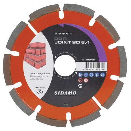 DISQUE DIAMANT PRO JOINT SD D. 125 x 6,4 x 22,23 x H 7