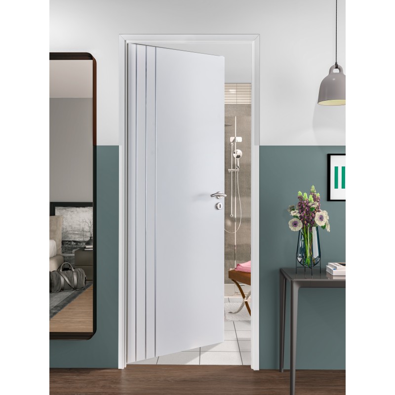 Portes intérieures inserts finition aluminium - Guilbout Matériaux