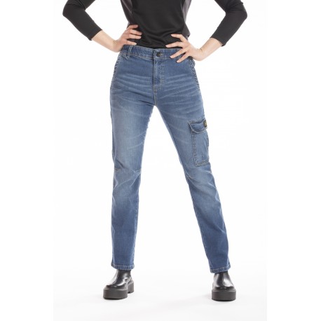 Jeans de travail multi poches denim stretch BETTY brossé T.42