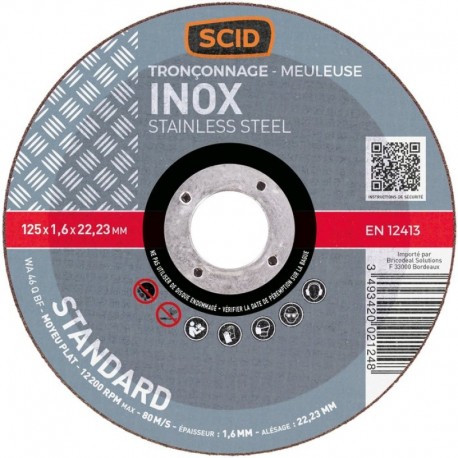 Disque à tronçonner inox 125