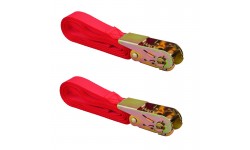 SET DE 2 SANGLES A CLIQUET 25MM X 5,00M