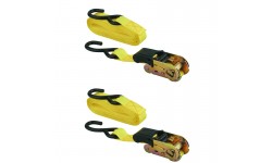 SET DE 2 SANGLES A CLIQUET 25MM X 5.00M CROCHET S